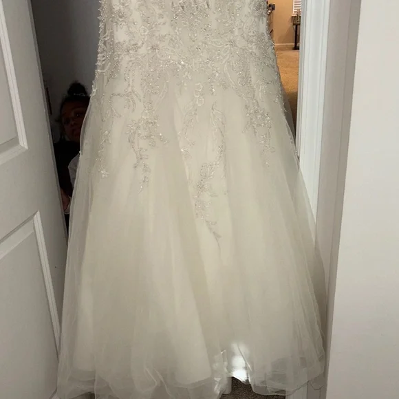 Kenneth Winston Ivory Bridal Gown with beading